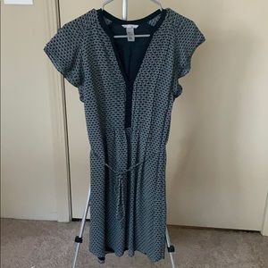 H&M Navy, Silky Short Sleeve Dress